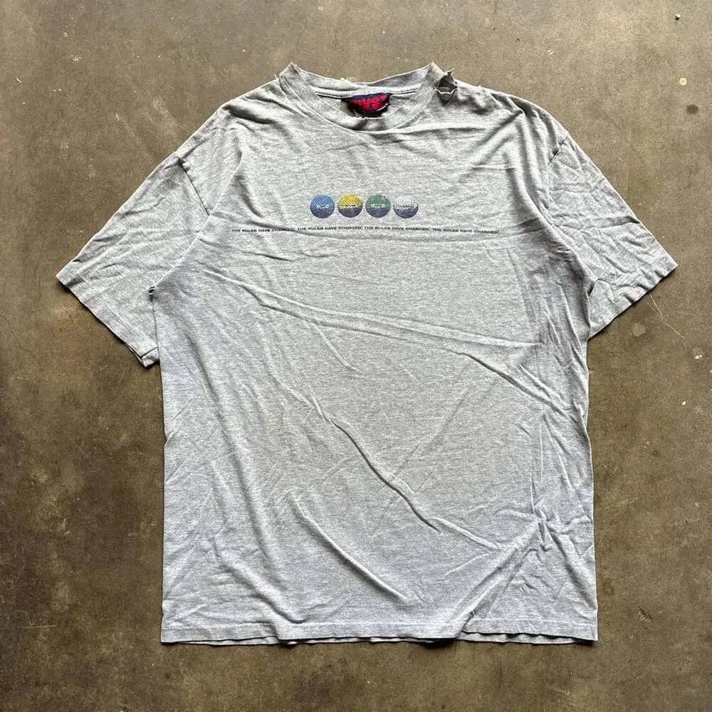 Vintage 1990’s Pivot Rules Golf Balls Graphic T-Shirt Gray